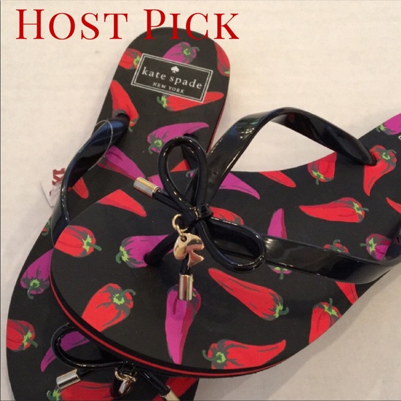 kate spade Shoes - kate spade chili pepper flip flops NWT.🎉HP